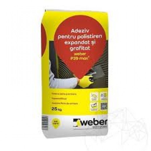 Adeziv     Weber P39,pt. lipire-armare polisti.expan.si grafit, 25kg(48) 