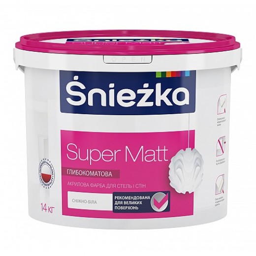 SNIEZKA SUPER MATT 10 L, vopsea acrilica pentru interior