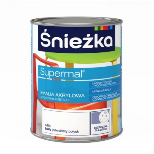 SNIEZKA email ACRILIC A400, 0.8 L alb