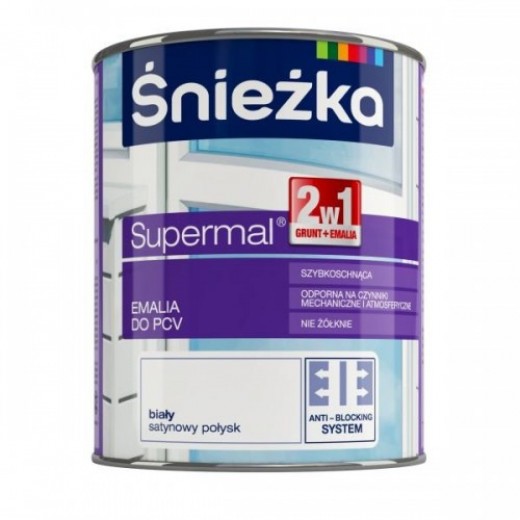 Supermal,  email pentru PVC, alb, 0.75 L