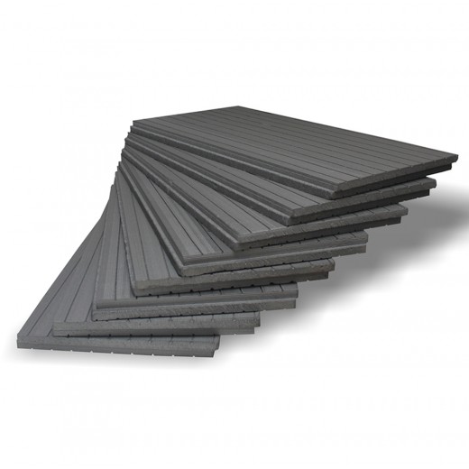 Placa pol.extr.BRIO 1.25m *0.580m*30mm, cu falt, gri,(14)