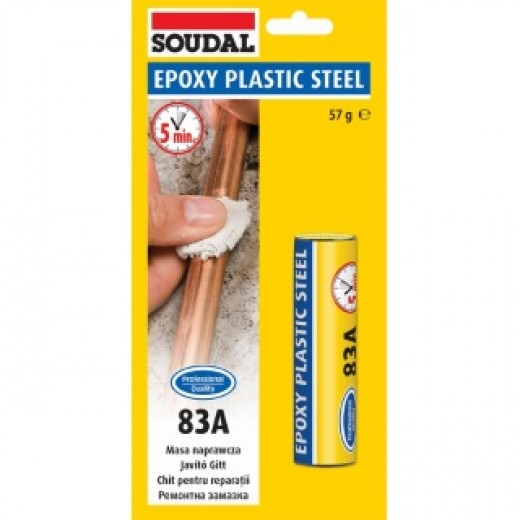 SOUDAL Adeziv Epoxy Plastic Steel 83A, 60 gr 124851