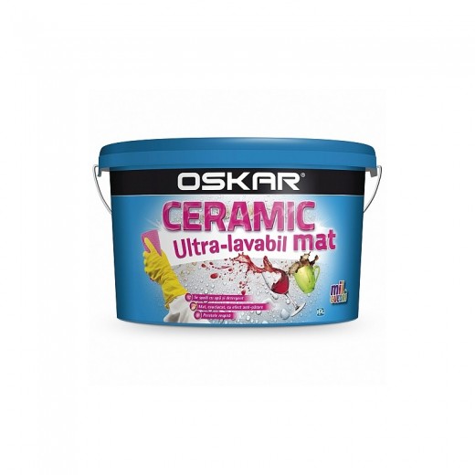 OSKAR   Ceramic Ultralavabil Int Alb, MAT 15L+ 4L- AZM (PROMO), vopsea lavabila